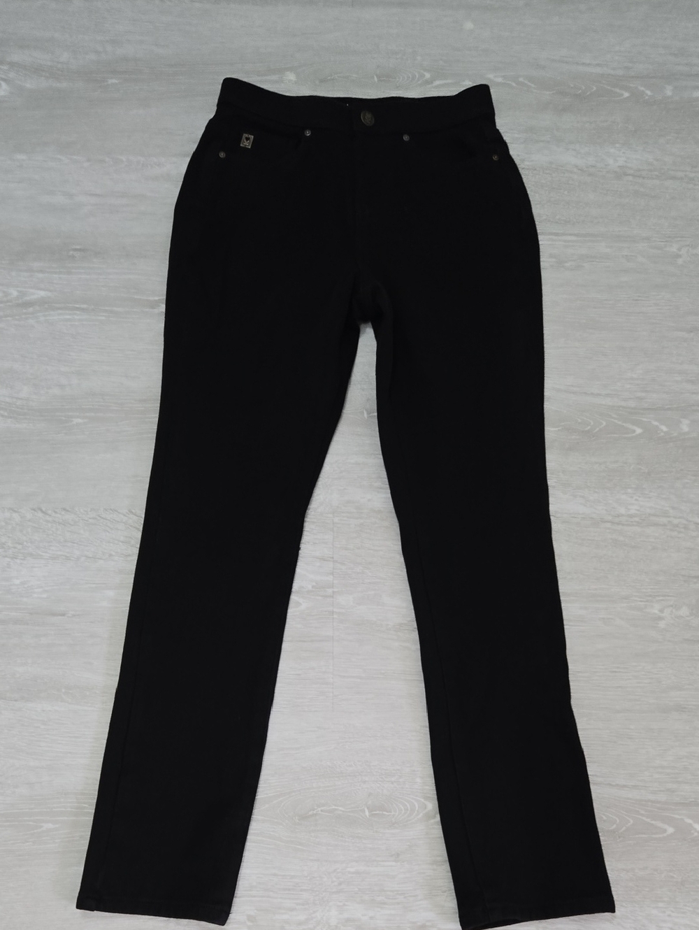 Belle by Kim Gravel Black Straight-Leg Jeans